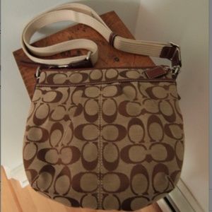 2000's Coach Signature Canvas Shoulder Bag